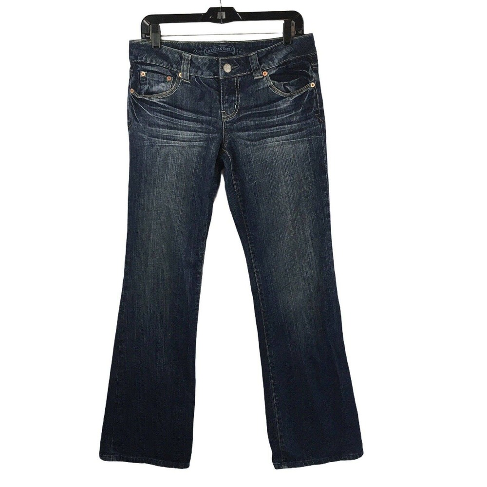 American Eagle Stretch 6R Low Rise Dark Wash